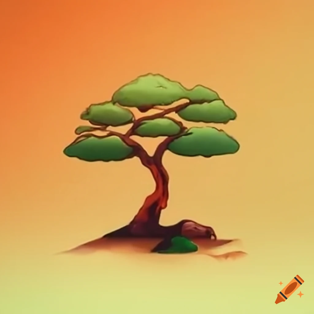 bonsai tree in a natural setting