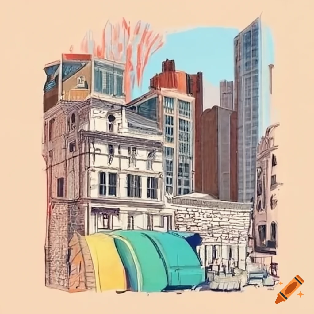 illustration of people engaging in public community activities