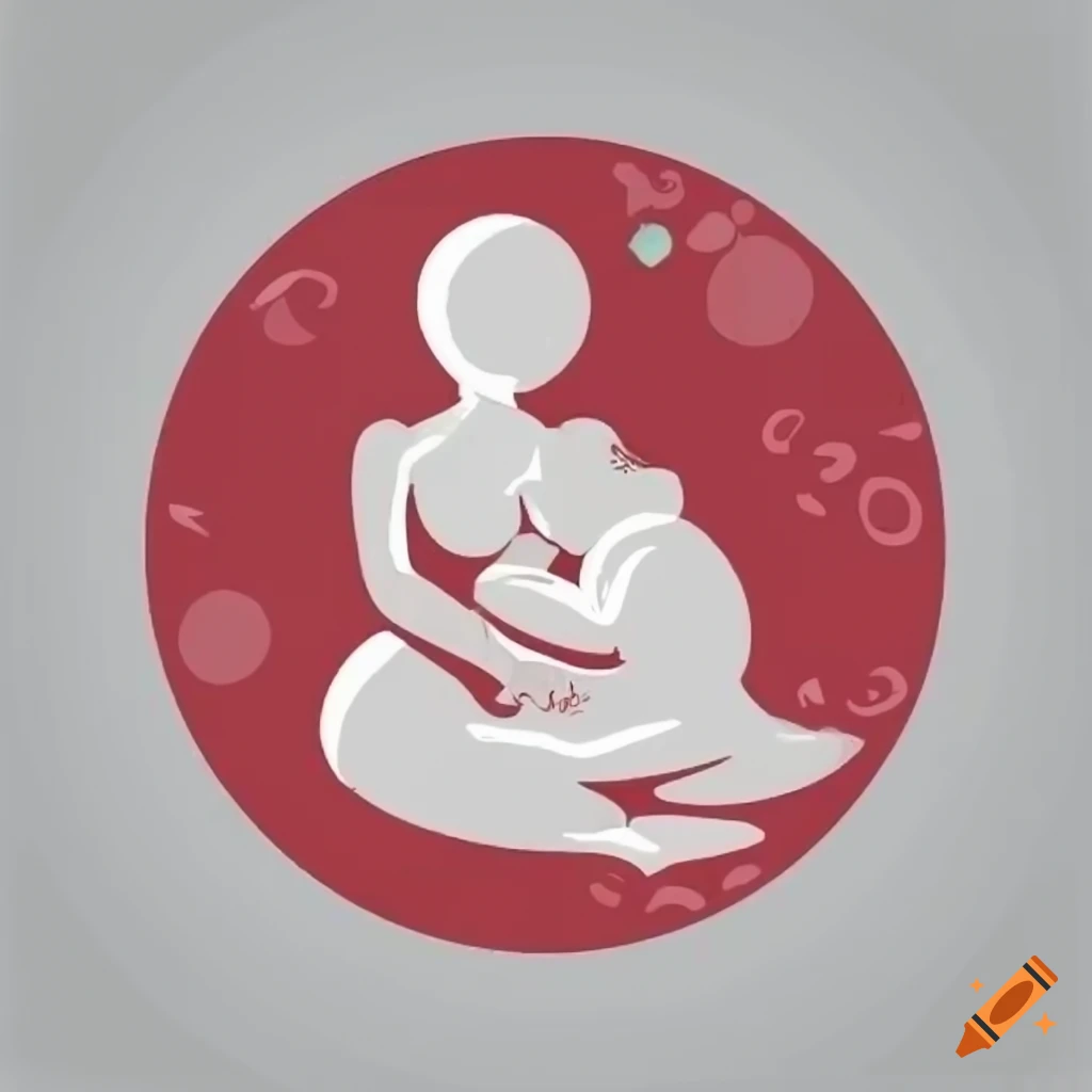 icon of a pregnant woman breastfeeding massage