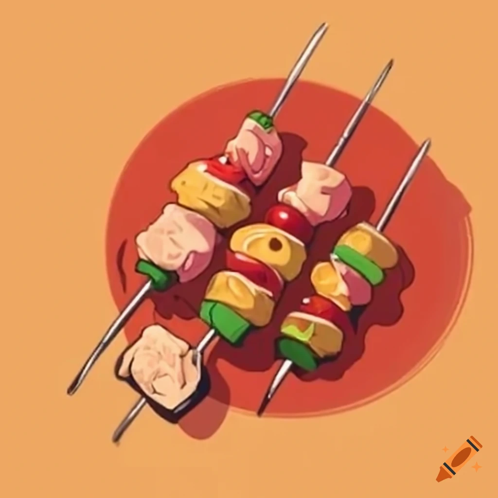 delicious meat and veggie kabobs