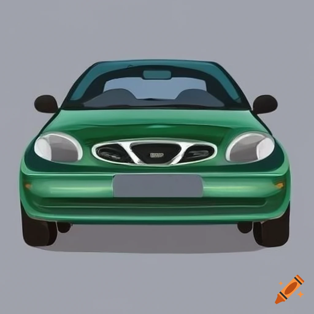 dark green Daewoo Lanos sedan
