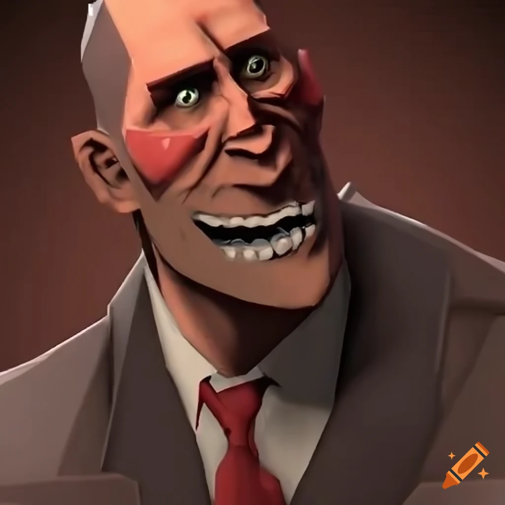 illustration of a dying spy in Team Fortress 2