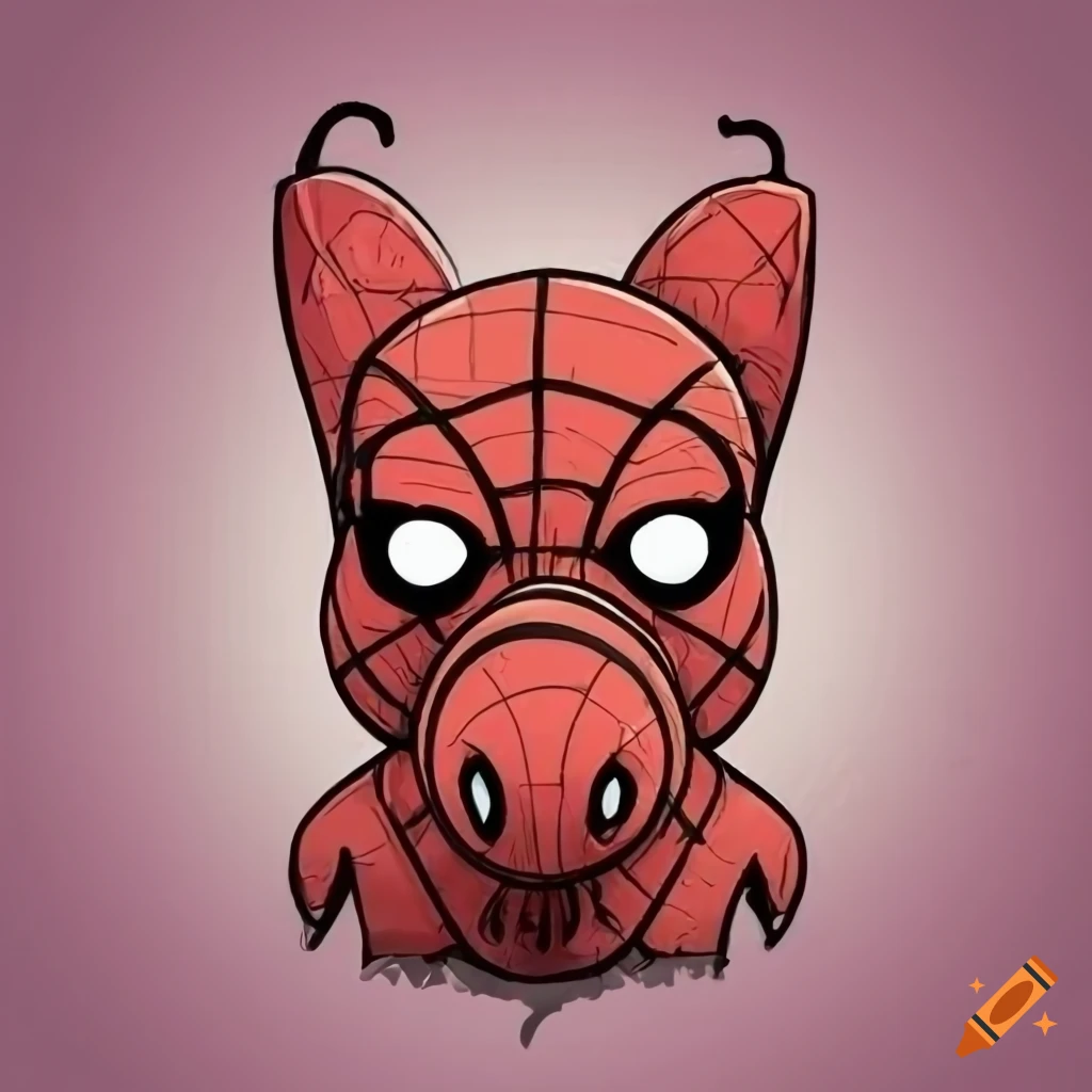 movie poster of a Spider Pig film in Simpsons art style