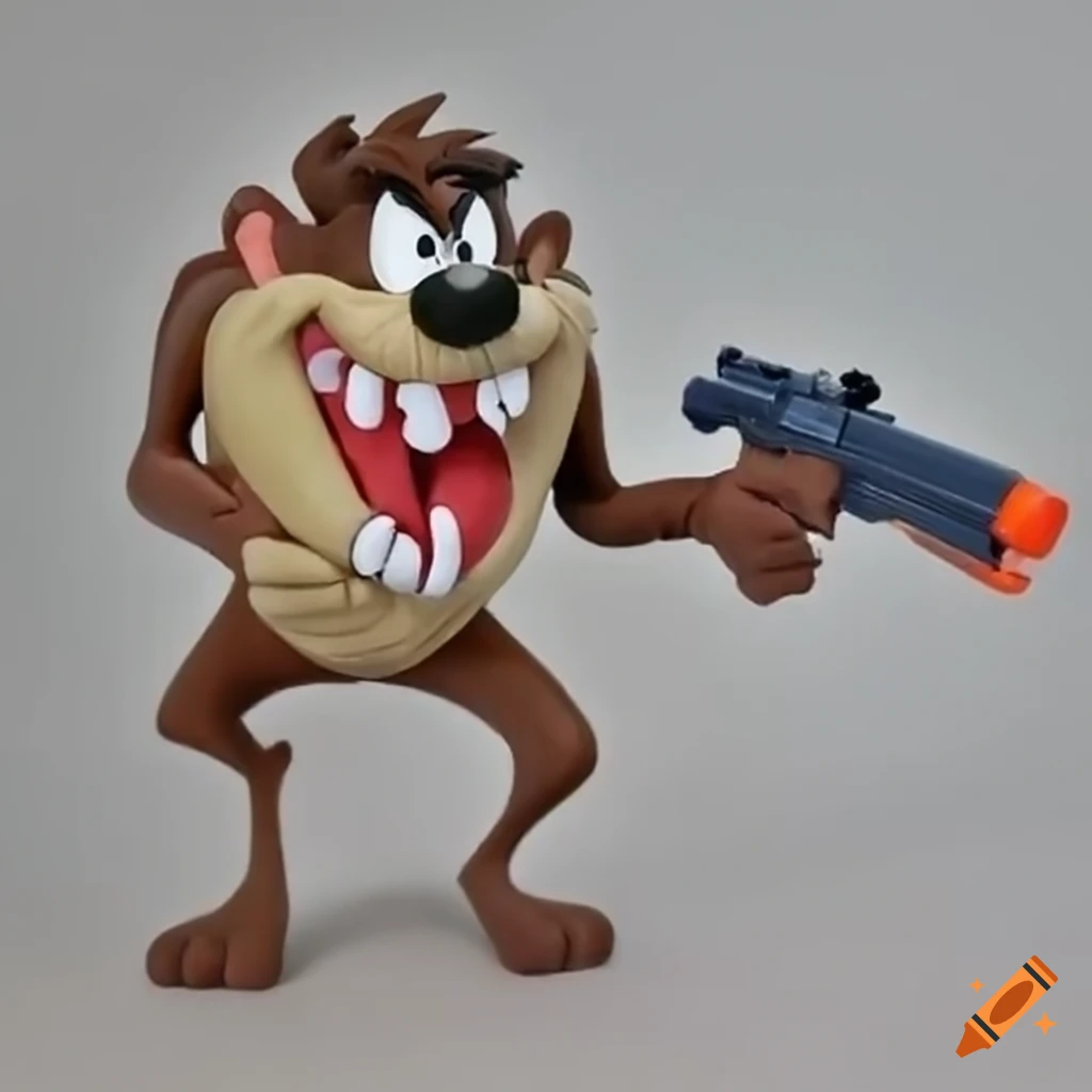 character from Looney Tunes with One Piece hat and guns