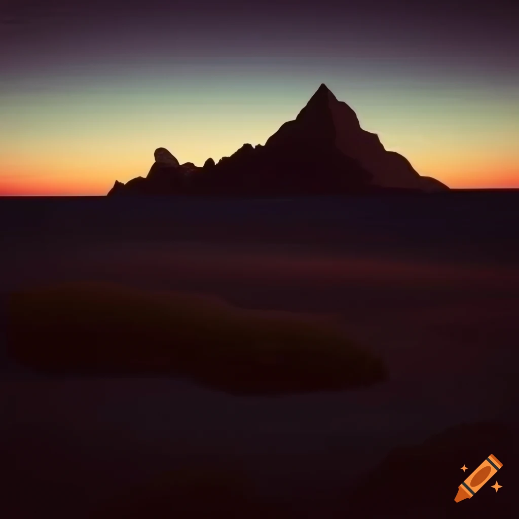 prehistoric landscape at dusk