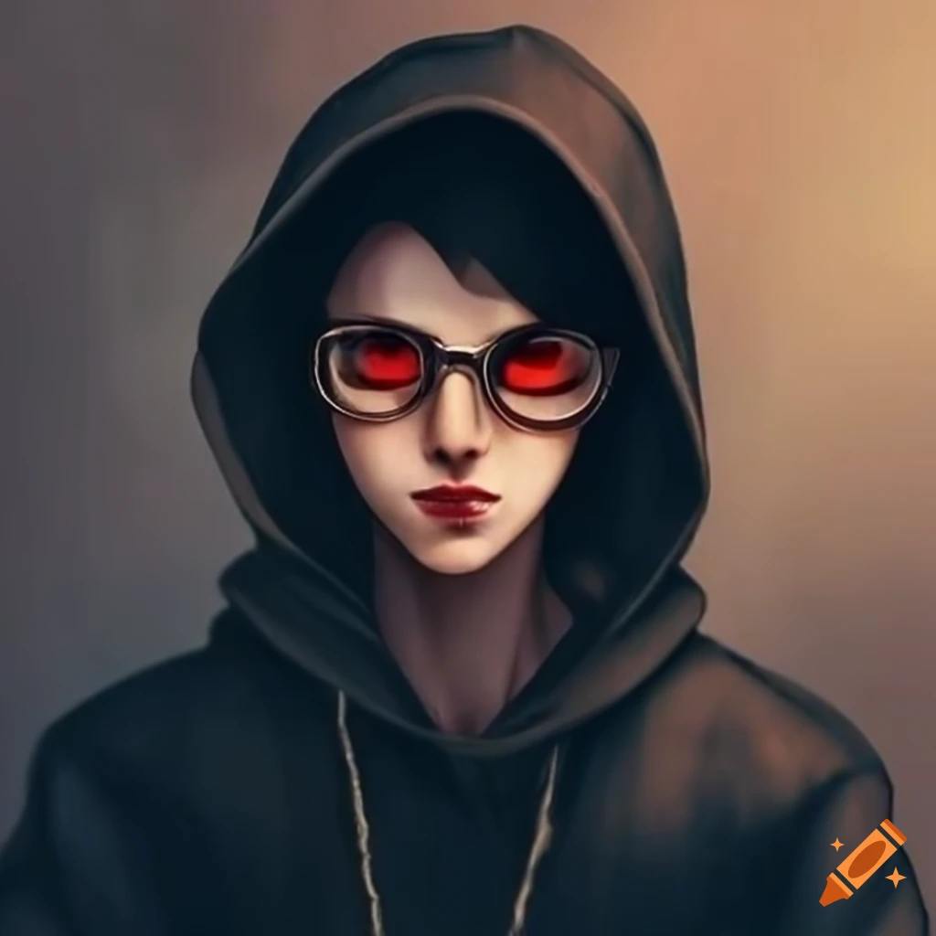 portrait of a handsome man with gothic fashion style