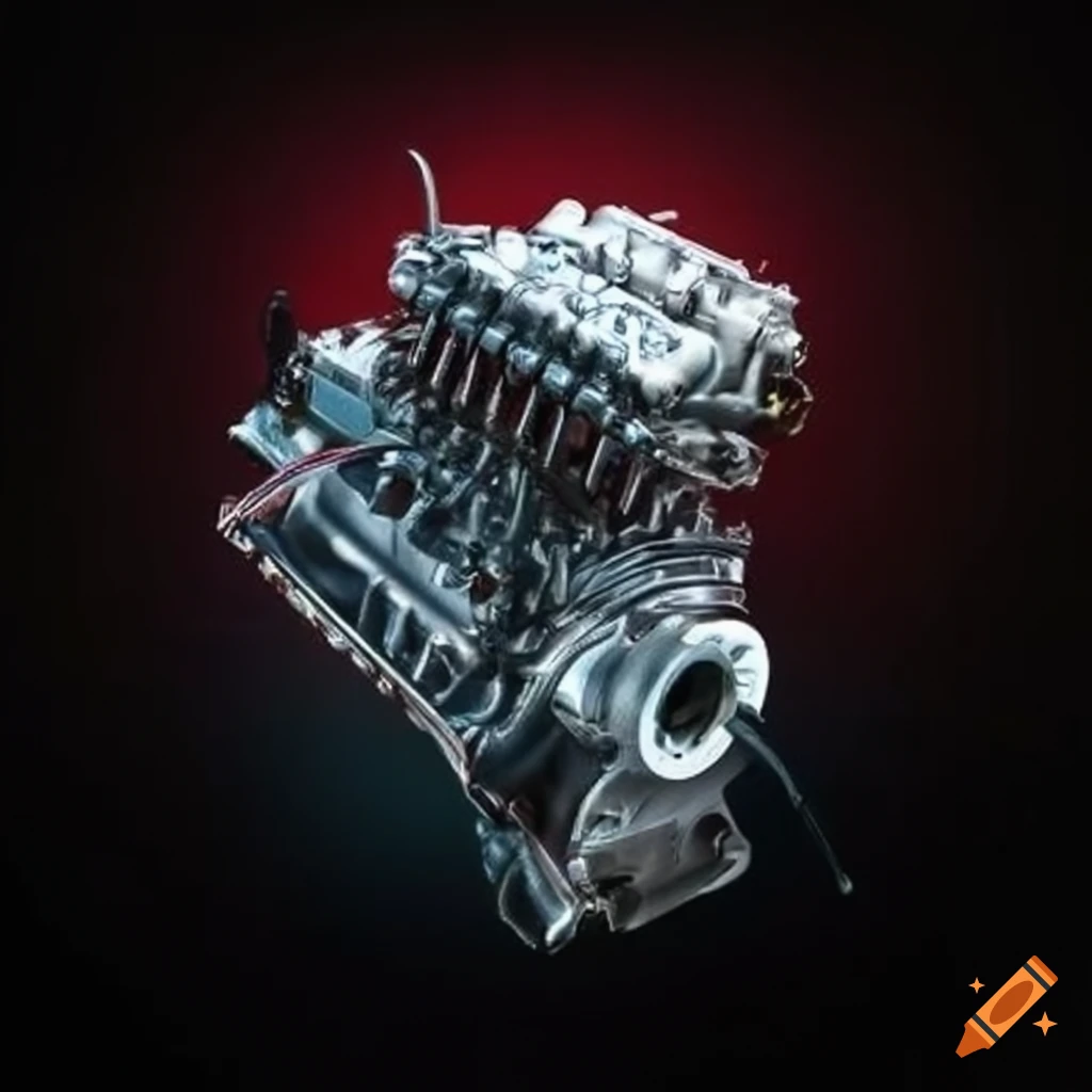 close-up of an engine