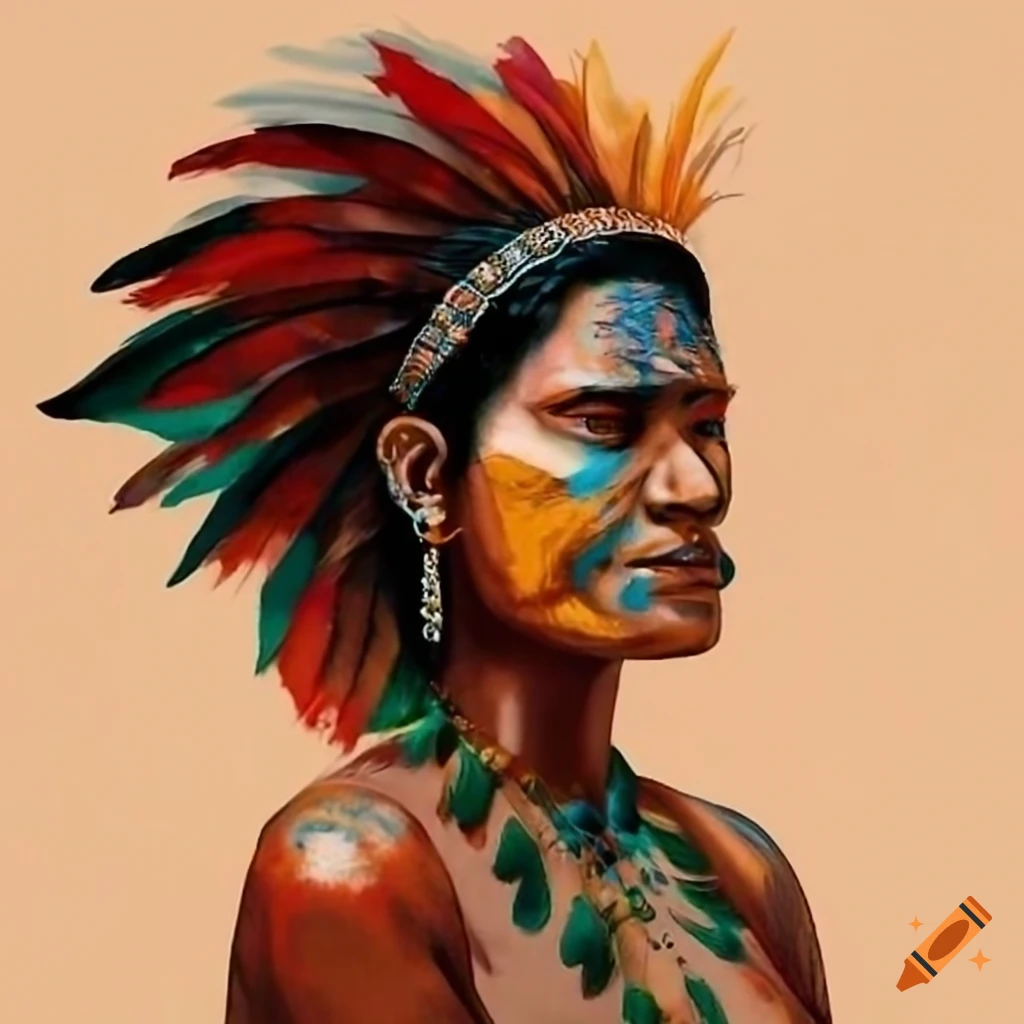 portrait of a Brazilian indigenous person