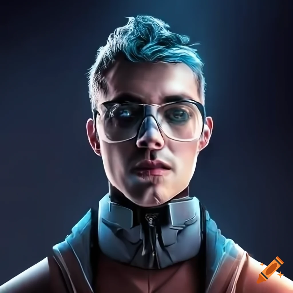 Portrait of a tech-savvy person with an AI vibe on Craiyon, image size:1024x1024