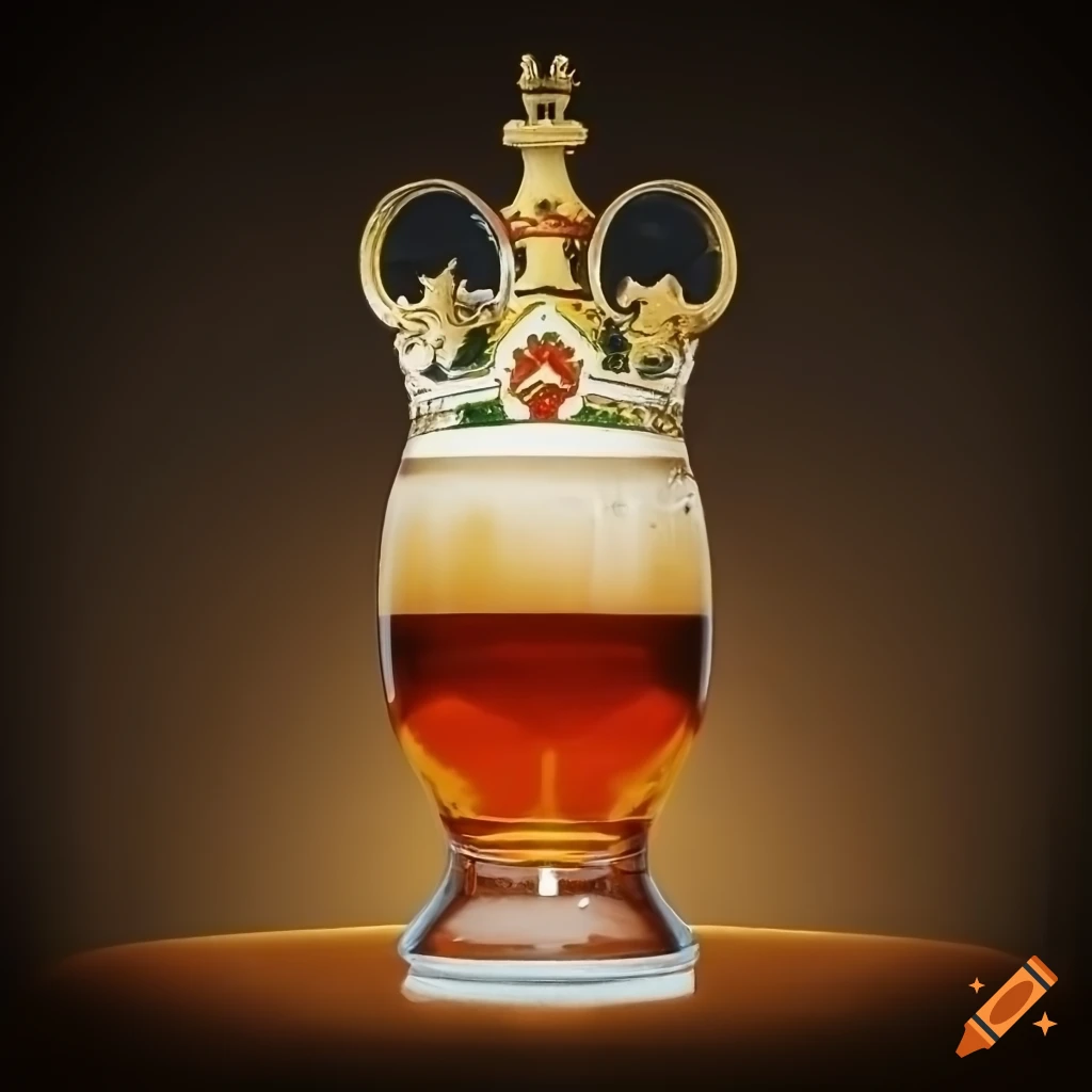 chessboard with beer and coat of arms