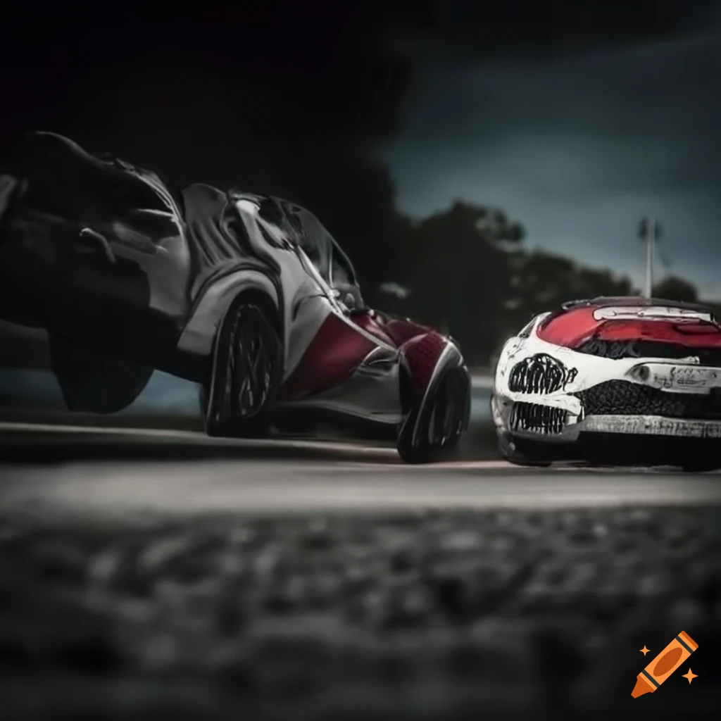 Burgoti racing car on the track