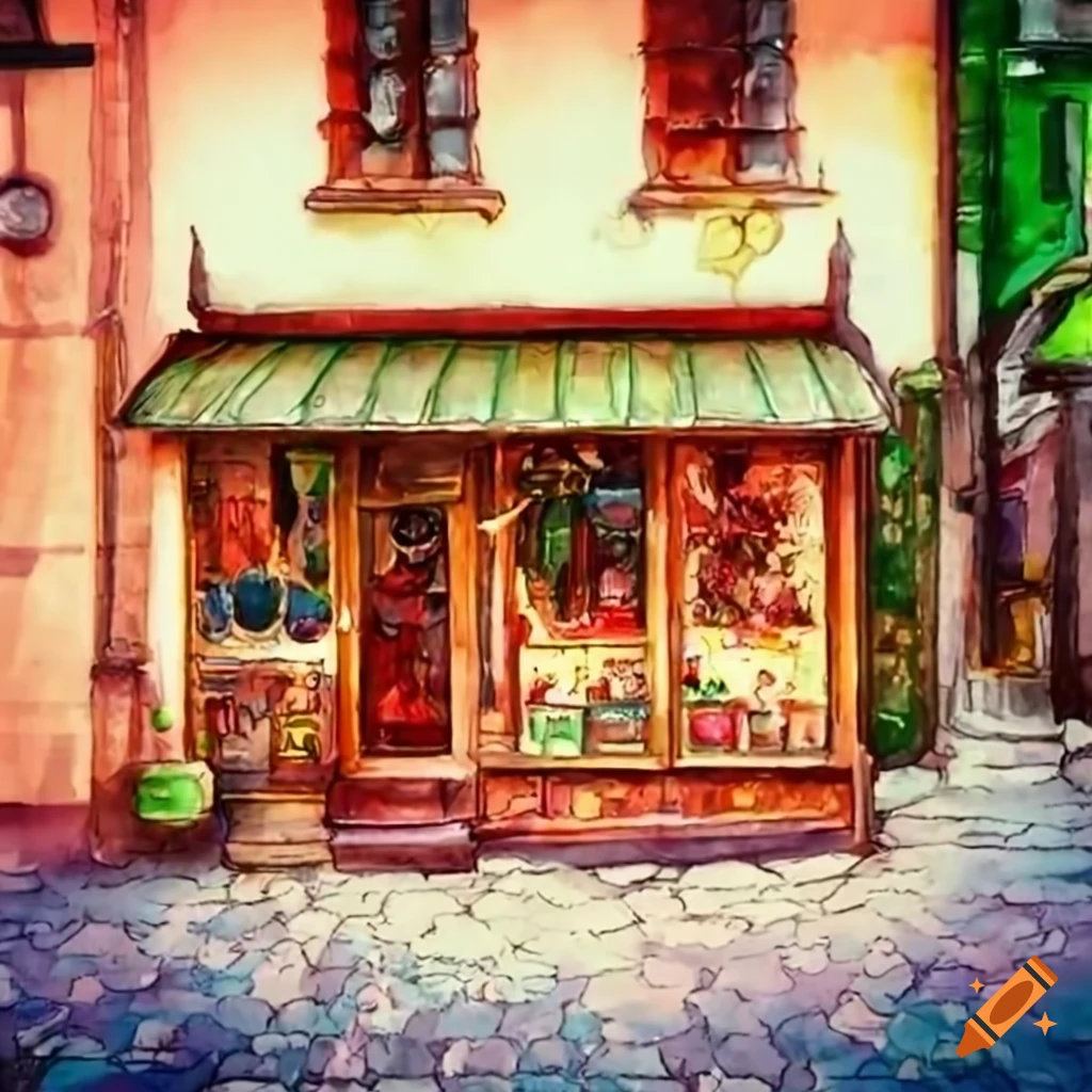 storefront of a charming apothecary shop