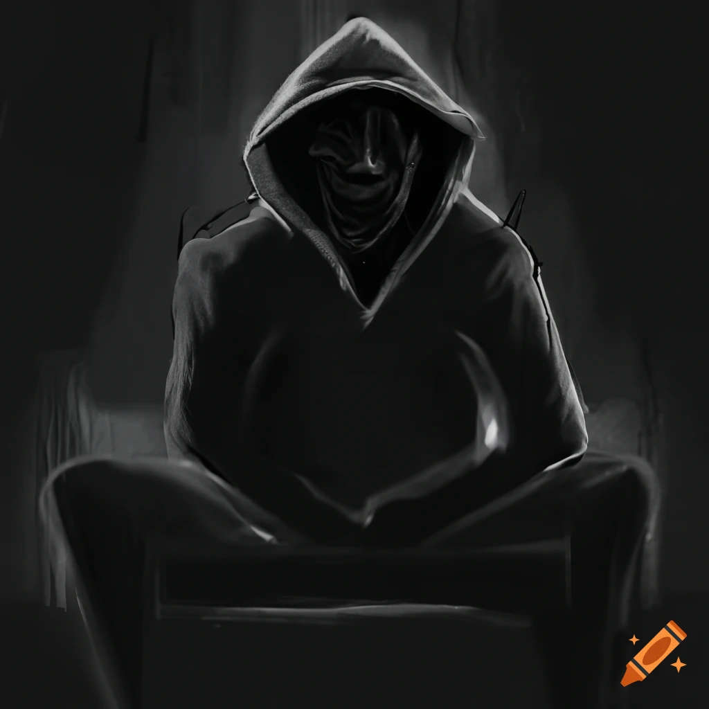 man sitting in a dark room with a microphone