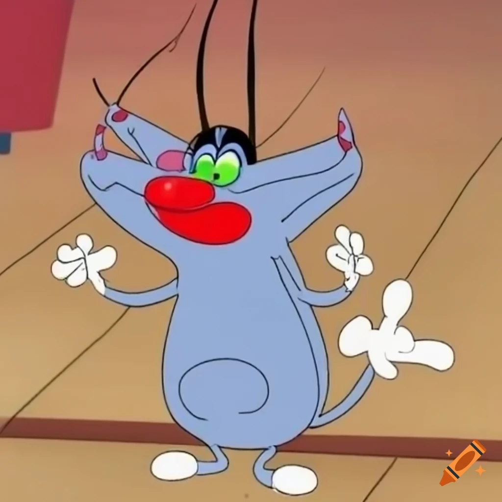 cartoon image of Oggy and the Cockroaches