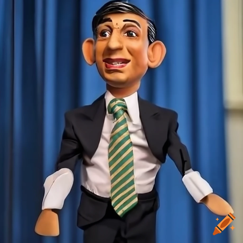 Supermarionation marionette of Rishi Sunak
