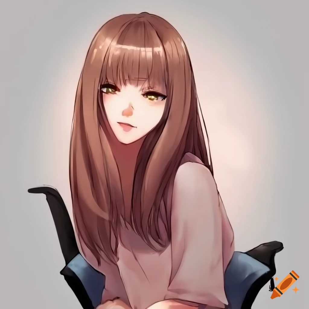 anime woman with voluminous hair at a salon