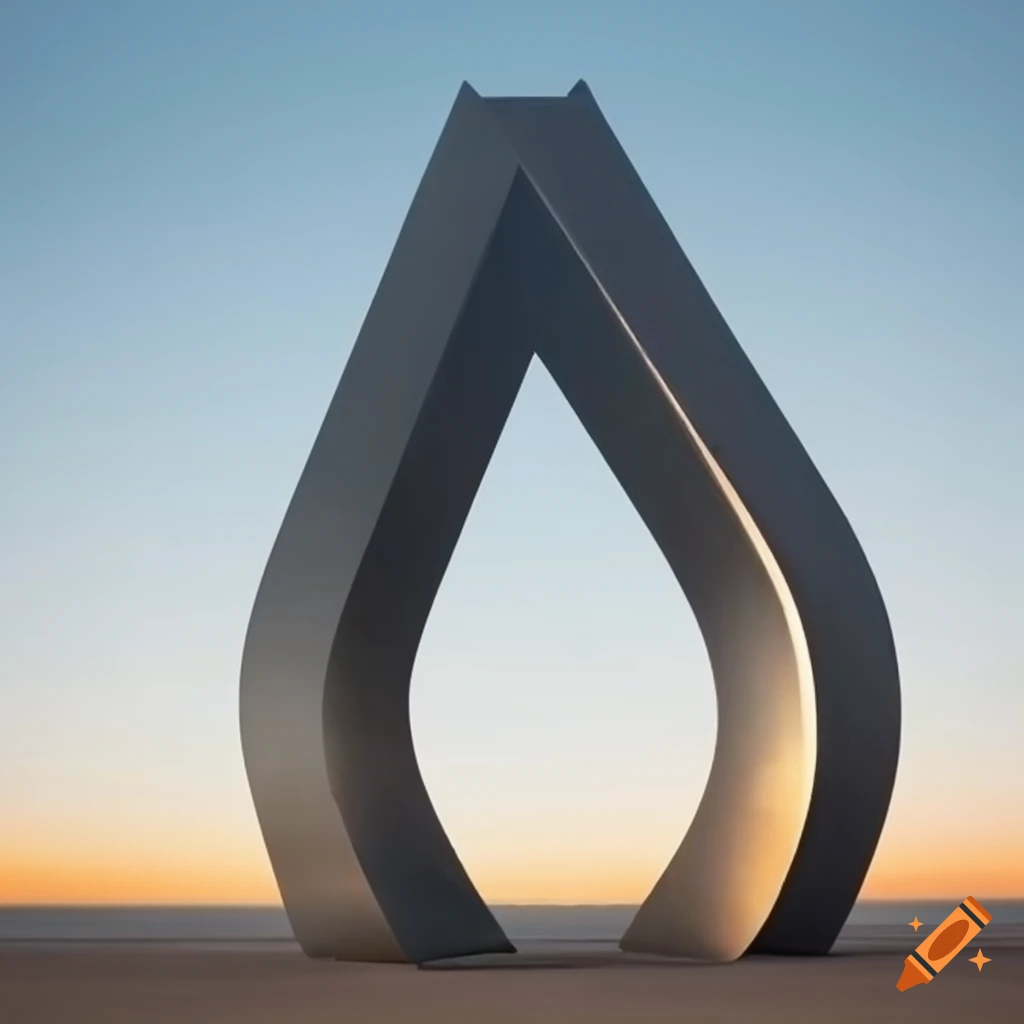 metallic sculpture of the word JOY in an empty landscape