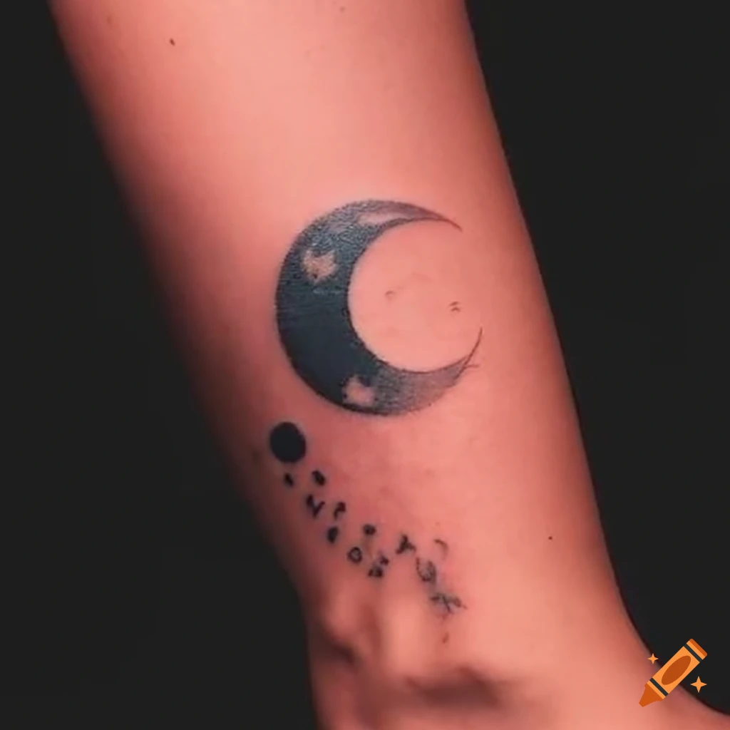 1 sheet | Semi-Permanent Tattoo | Moon and Stars 7x4.5