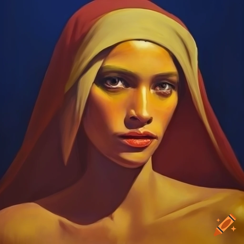 dark navy blue labyrinth painting in George Tooker style