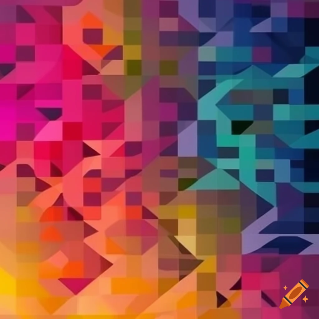 colorful repetitive cubic geometric pattern