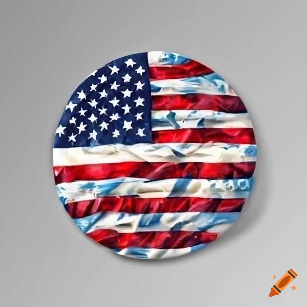 circular USA patriotic badge