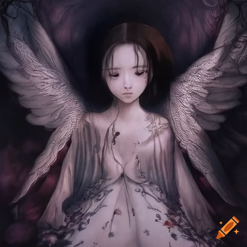 angelic artwork in the style of Fuyuko Matsui