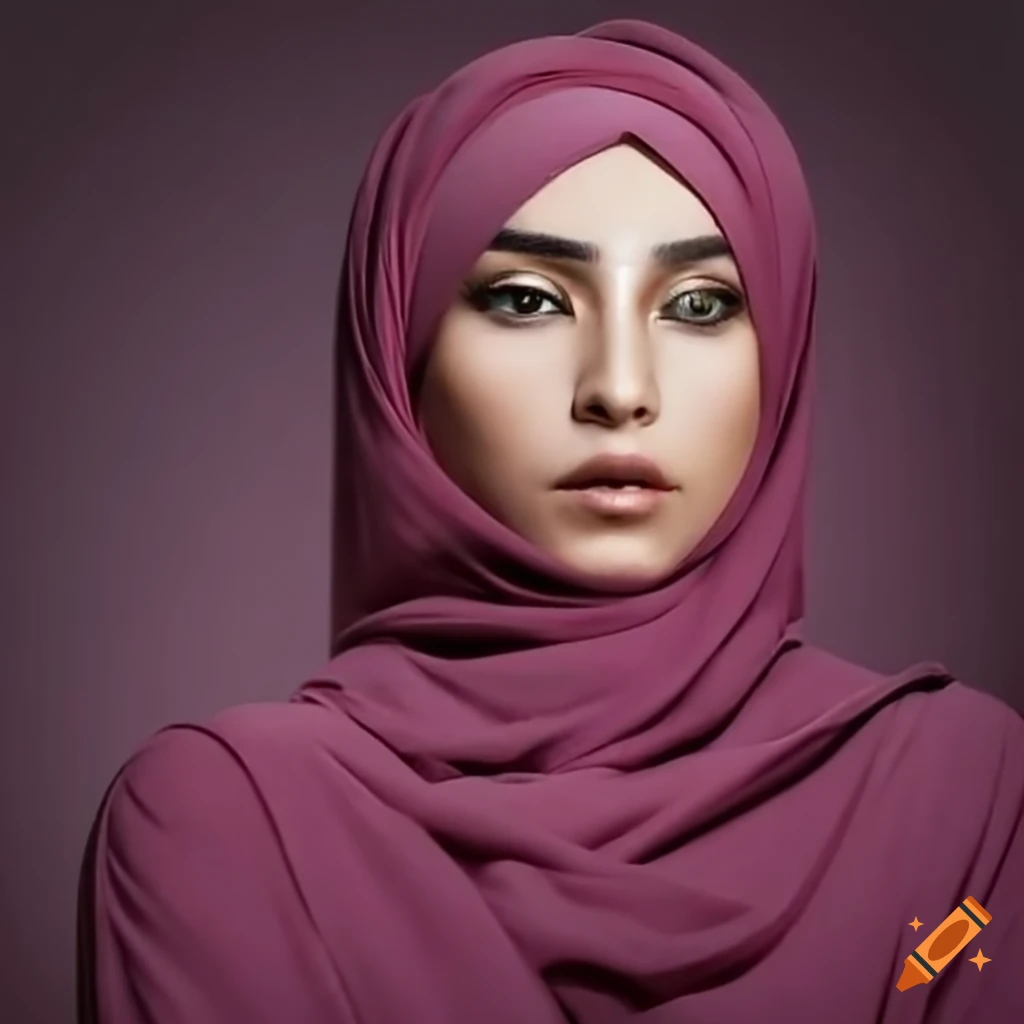 portrait of an Arabian woman wearing a hijab