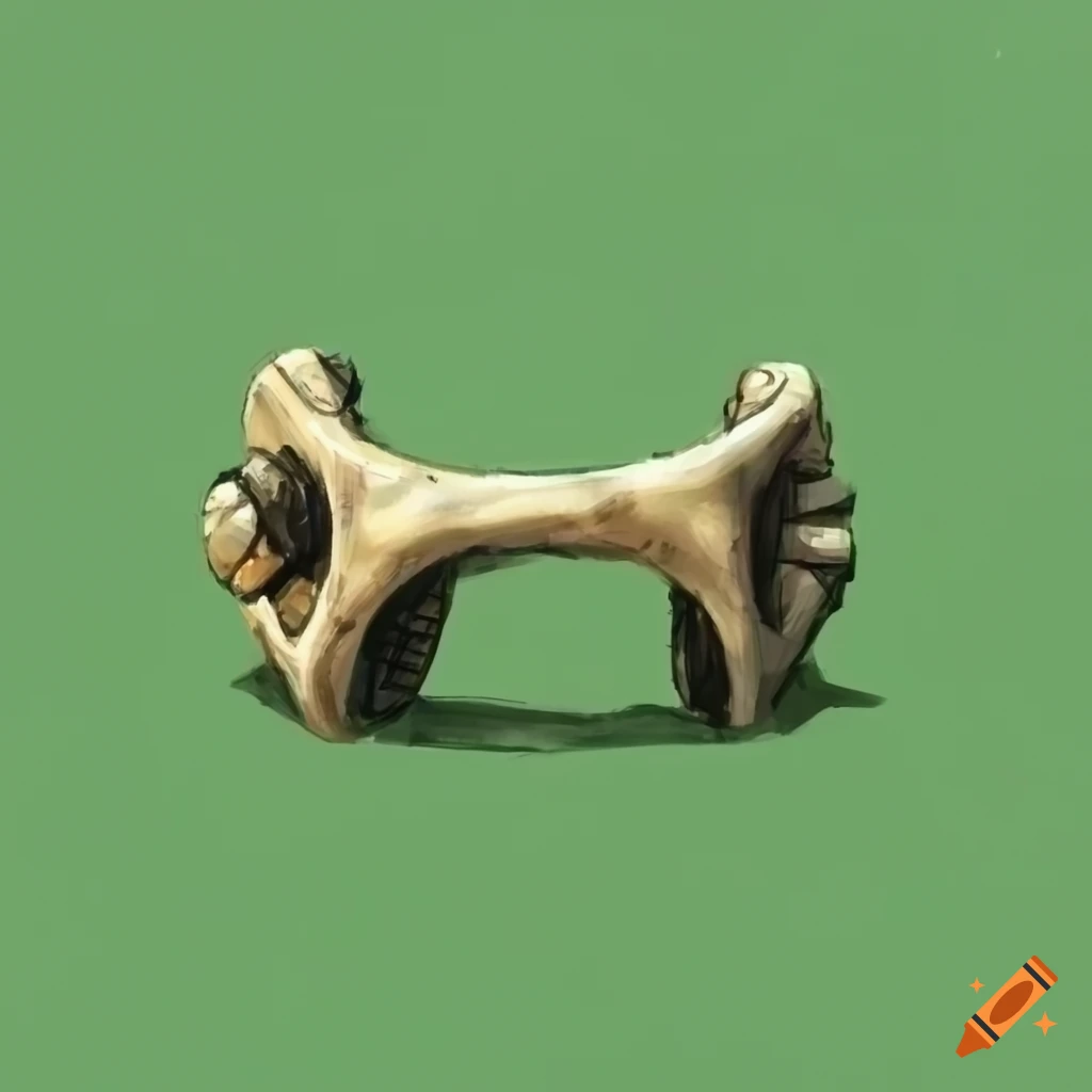 sketch art of a simplistic bone cuff