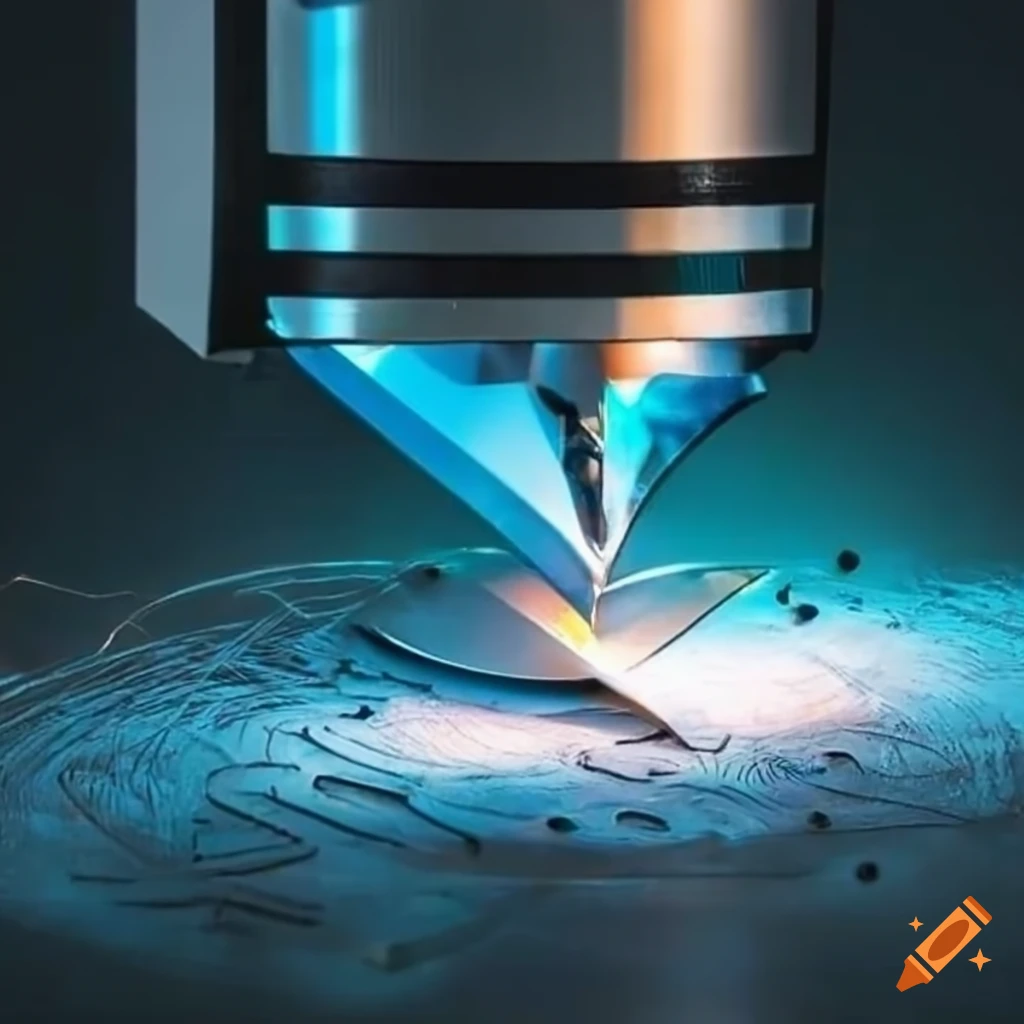 metal being cut with a laser according to a drawing