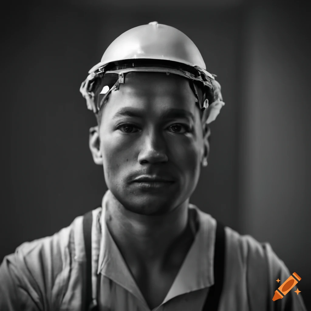 construction worker in action
