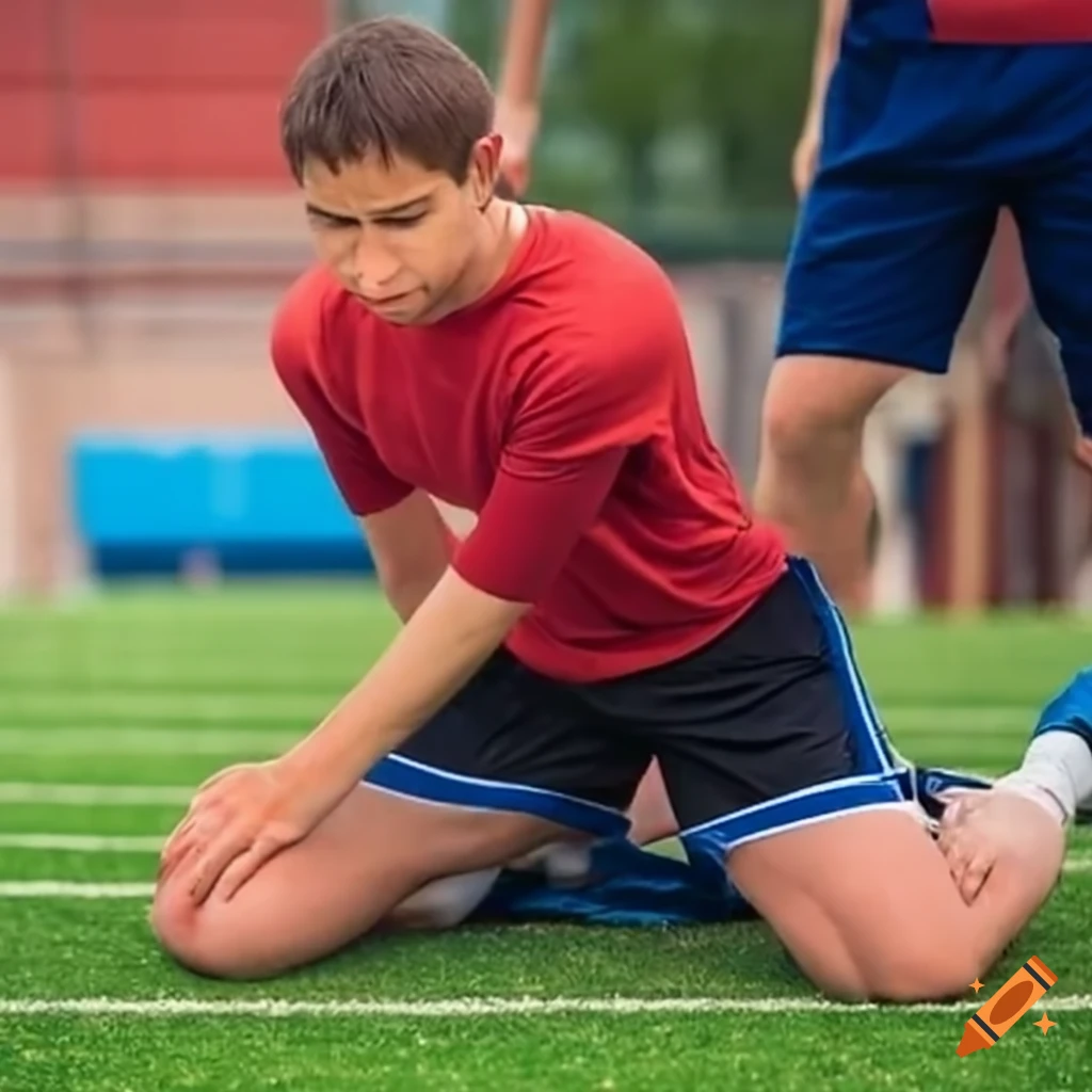 image of a sports player in pain
