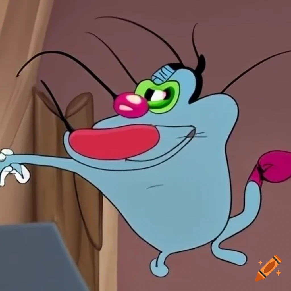 cartoon image of Oggy and the Cockroaches