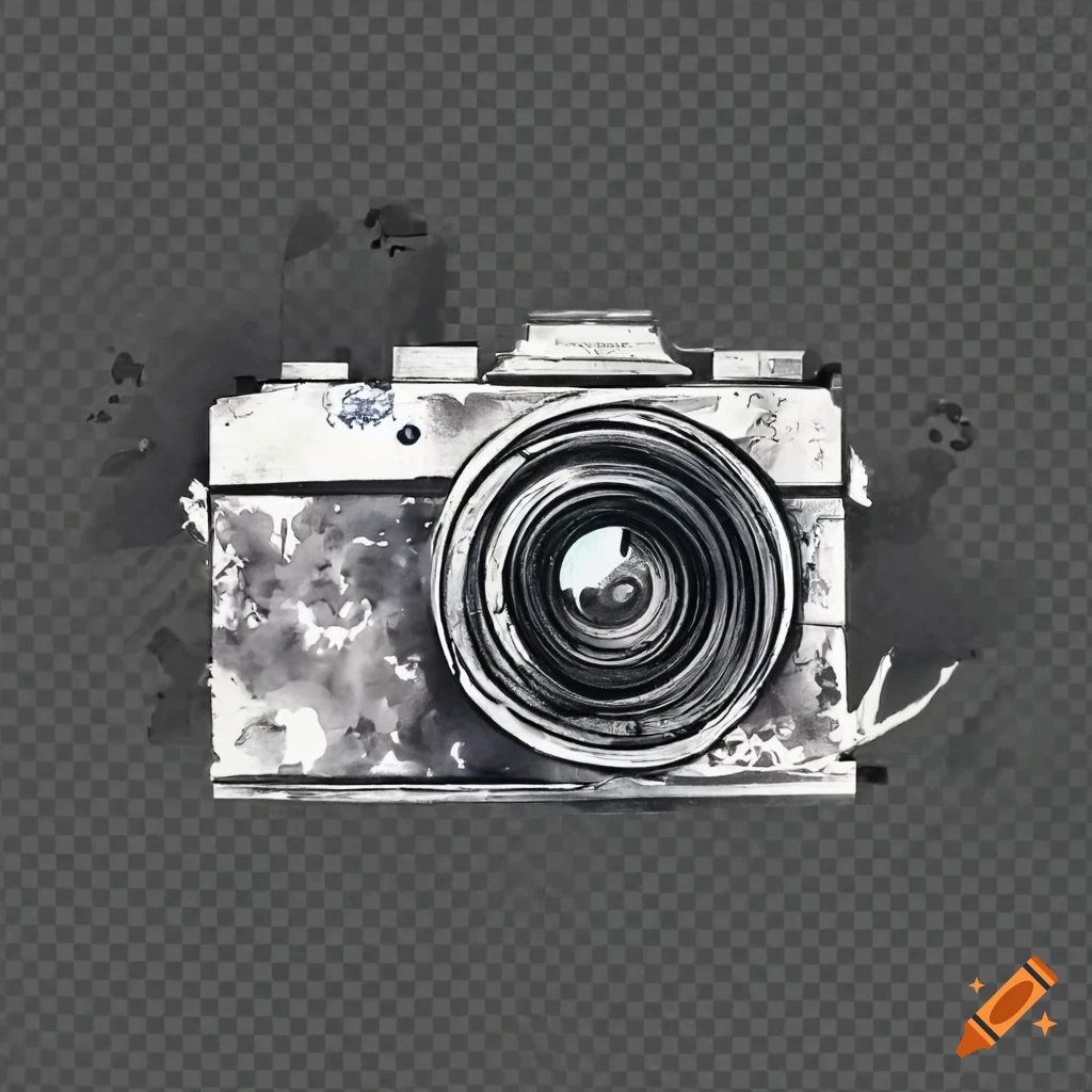 black and white photo camera
