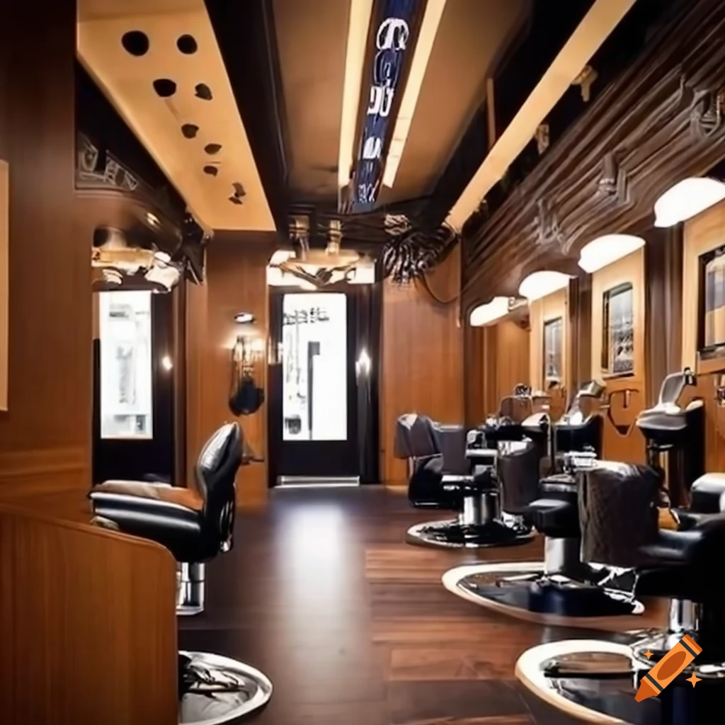 classy and manly barbershop interior design