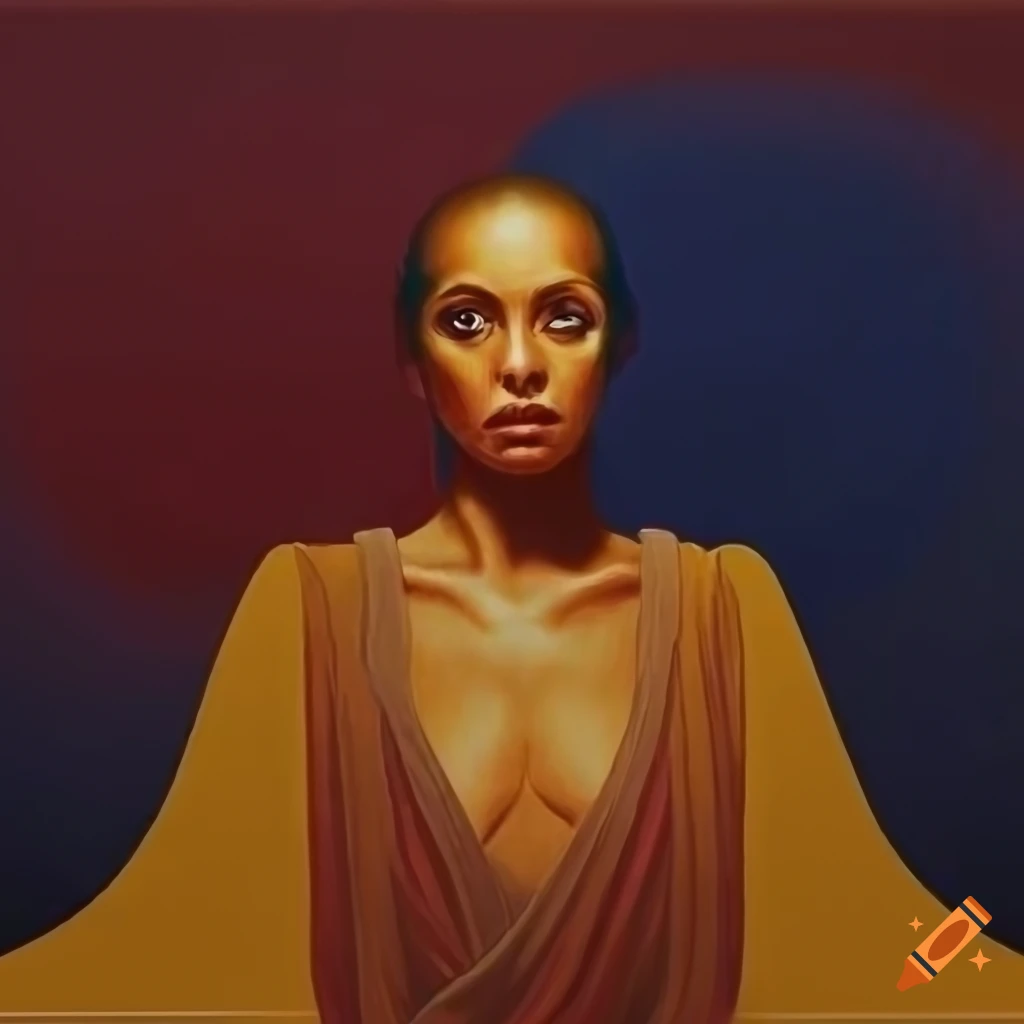 dark navy blue labyrinth painting in George Tooker style