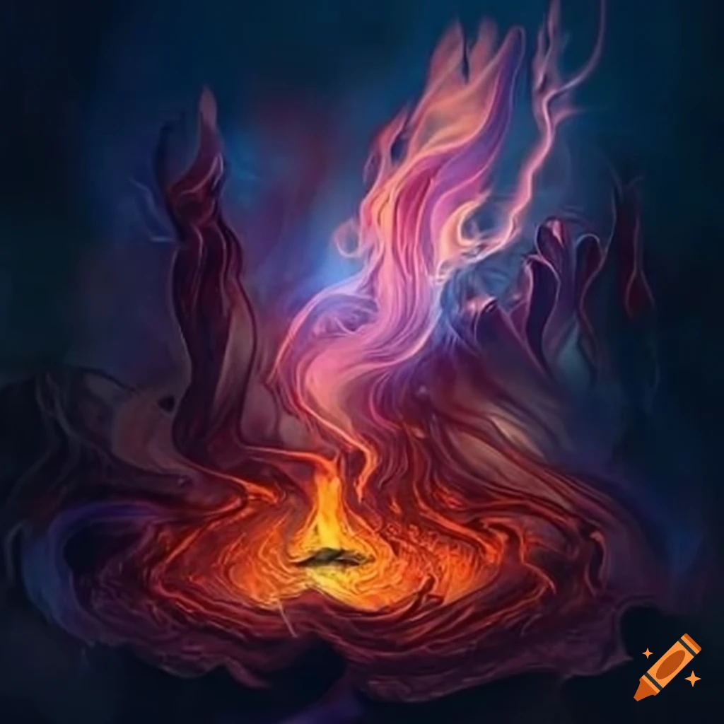 image depicting harmony between fire and water