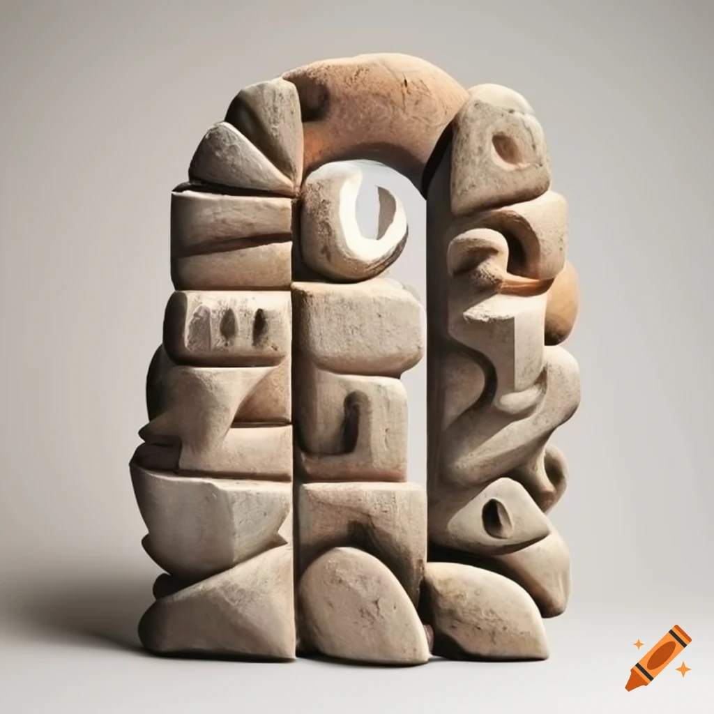 stone carving of the word JOY