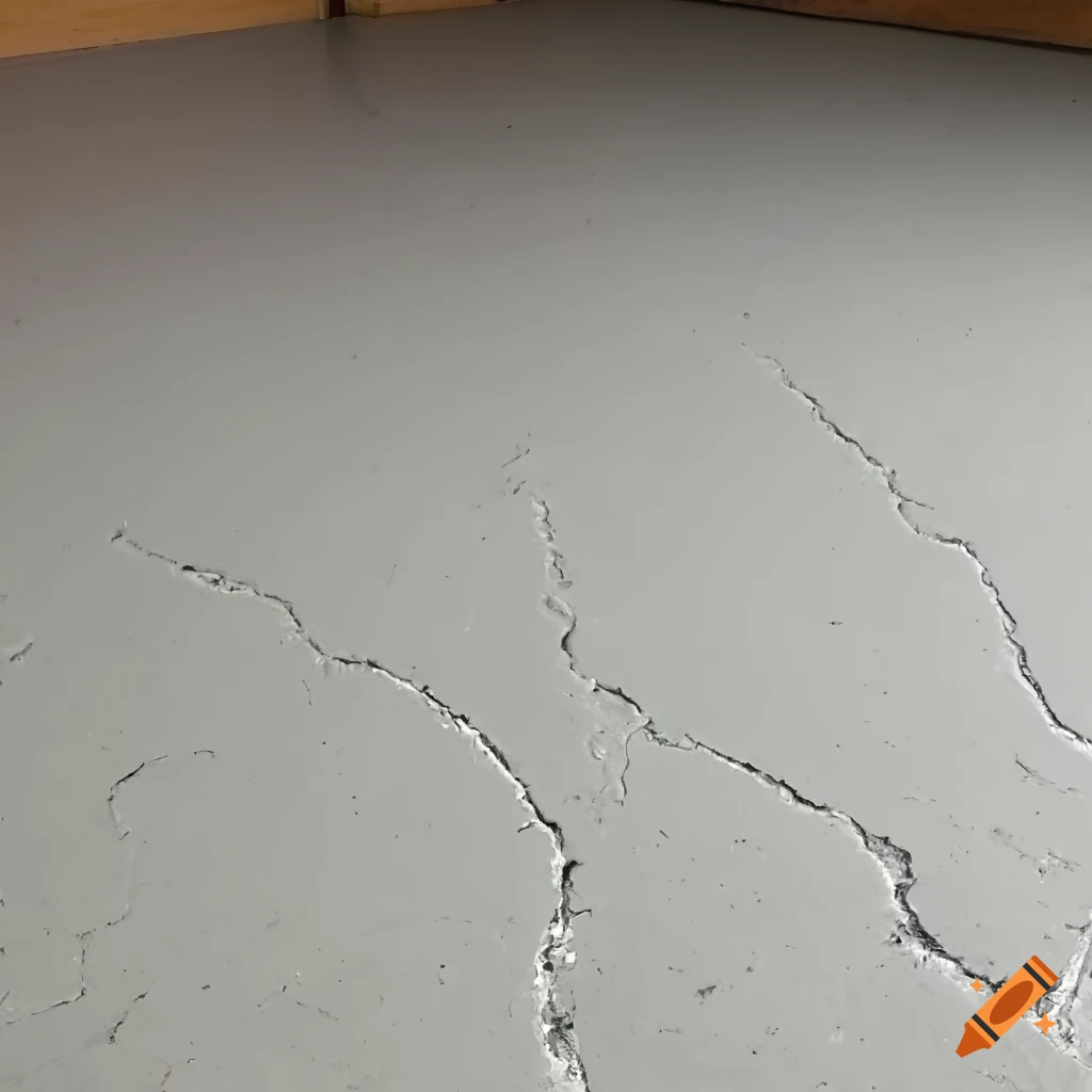 image of cracked concrete and epoxy garage floor