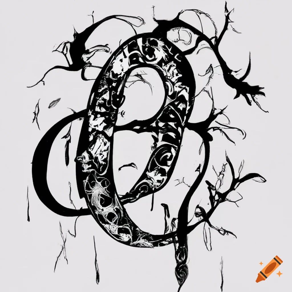 intricate black and white abstract artwork