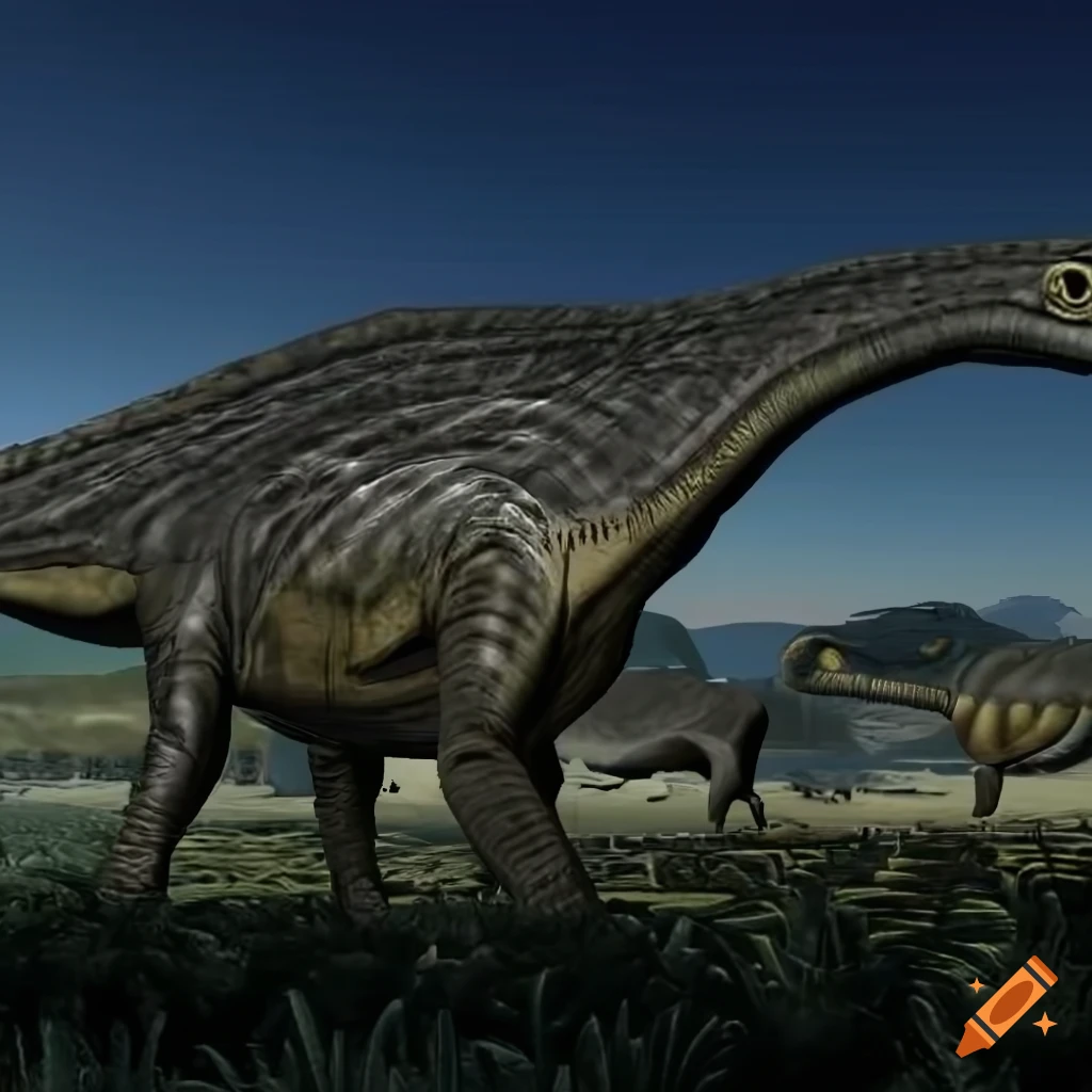 colorful and textured Hadrosaurus dinosaur