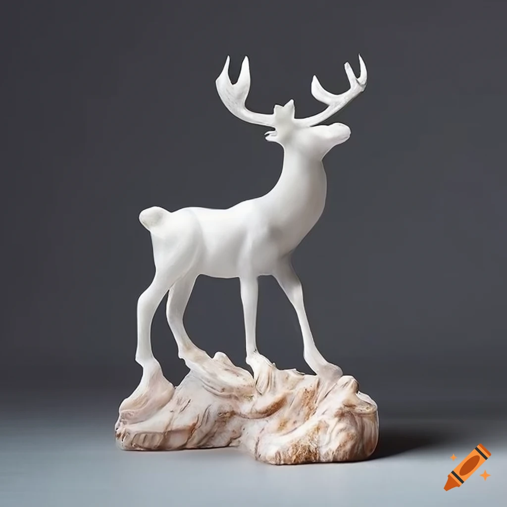marble elk figurine
