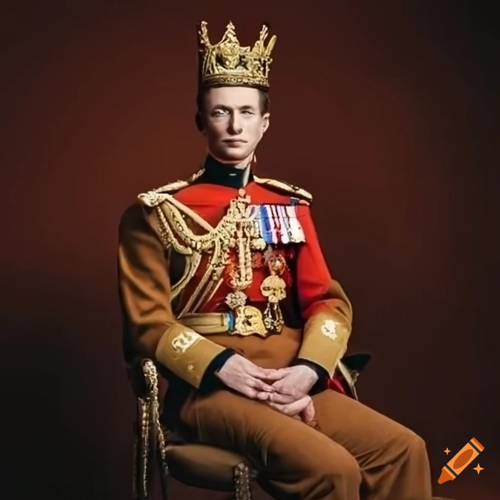 portrait of a king in royal military attire