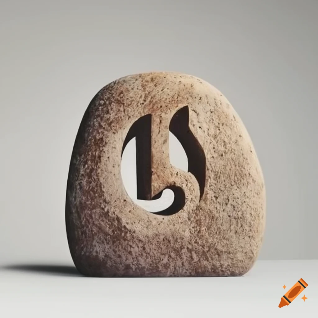 stone carving of the word JOY