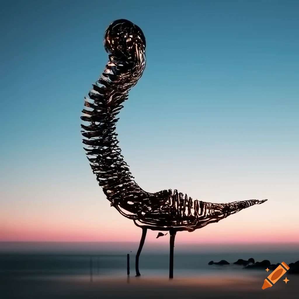 metallic sculpture of the word JOY in an empty landscape