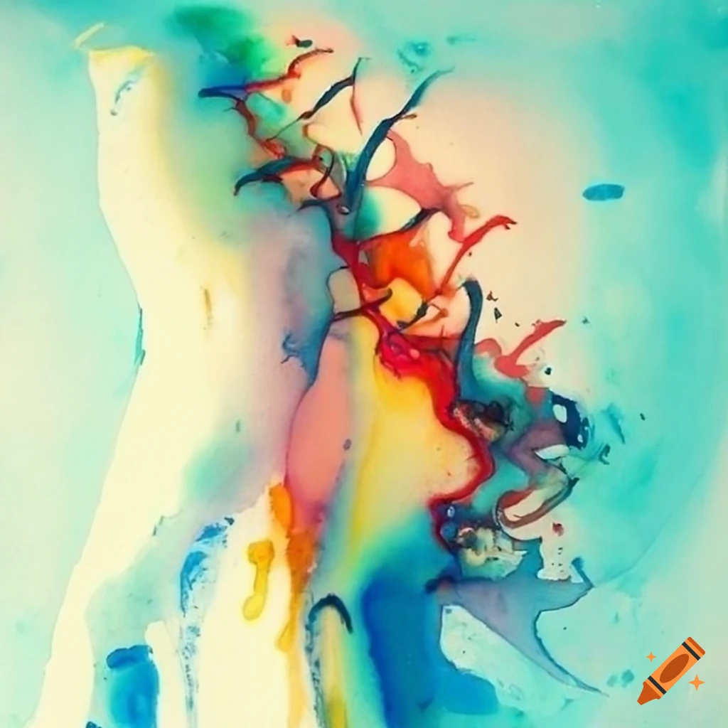 abstract painting of a person juggling emotions