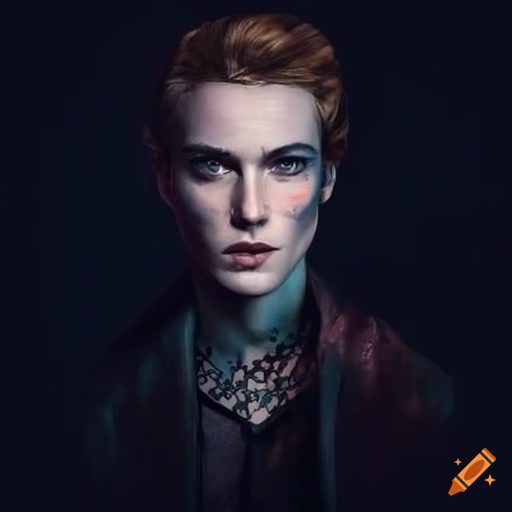 artistic portrait combining Dorian Gray and Autism Awareness