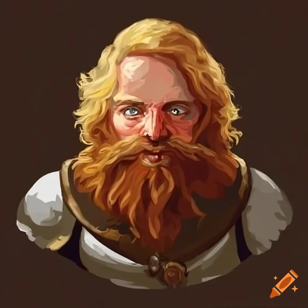 image of a young blond dwarf cleric
