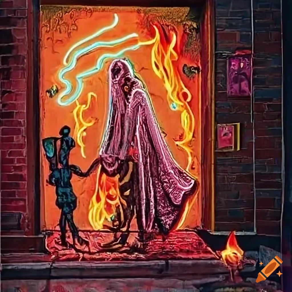 neon sign of a psychic outside a mysterious storefront