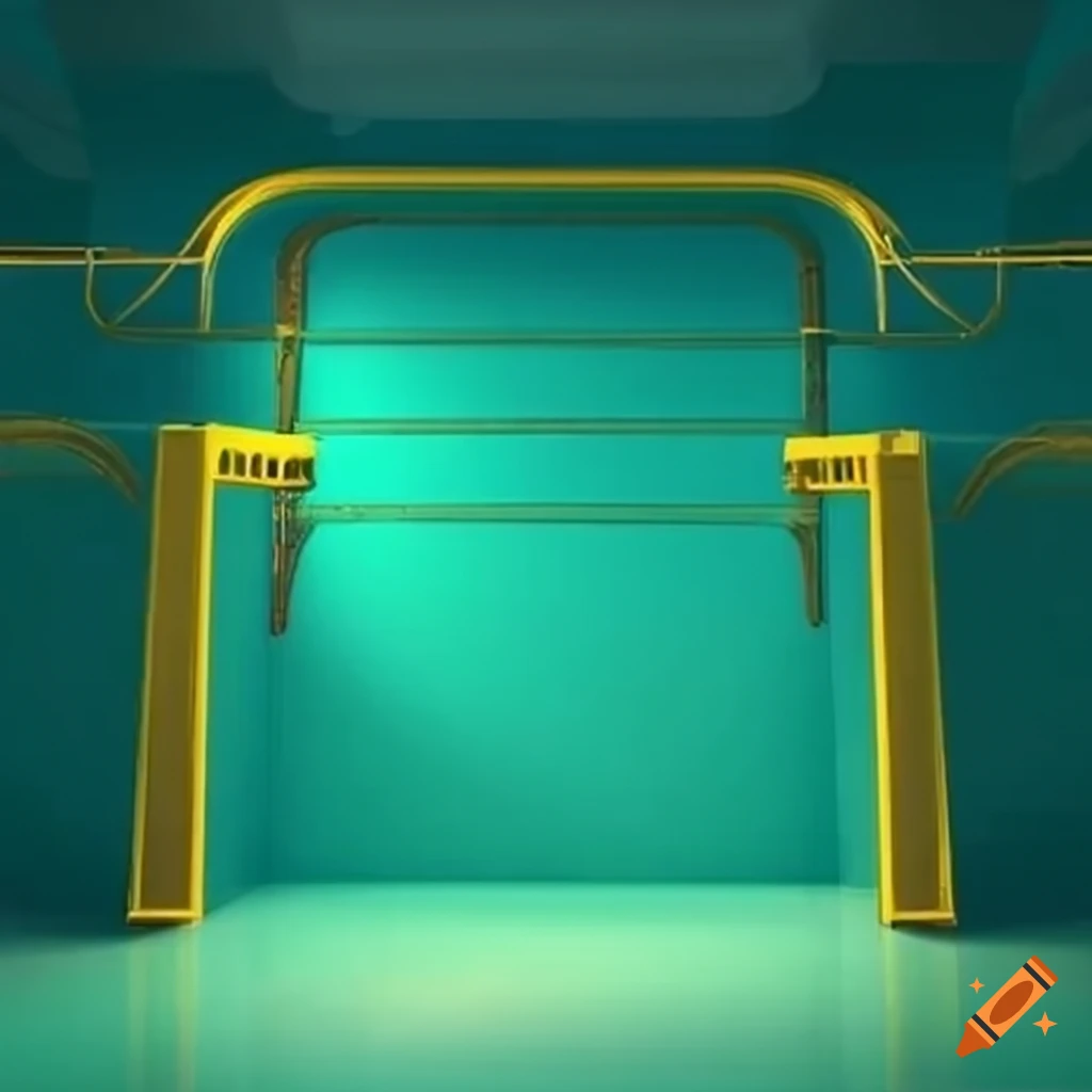 unique room with suspended rollercoaster track