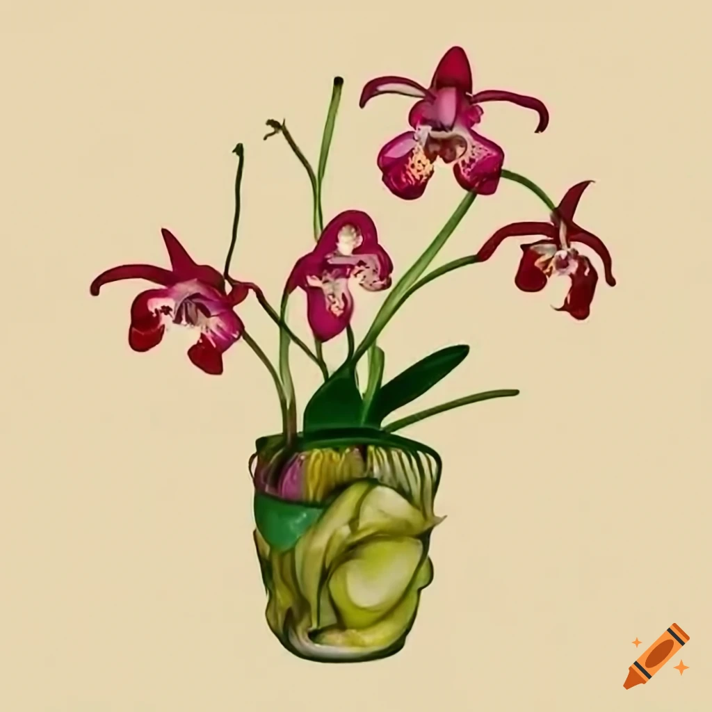 orchid in a terracotta pot